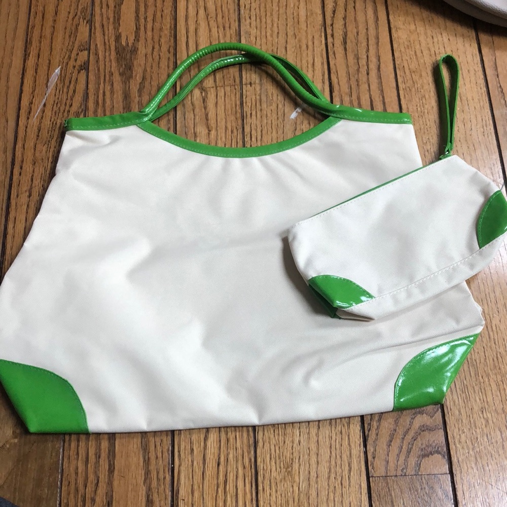 Clinique tote with make up case